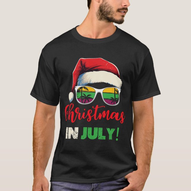 Feliz Natal em julho Camisas Papais noeis Sungls (Frente)