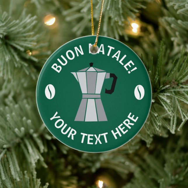 Feliz Natal enfeite de árvore de Natal Moka Pot (Árvore)