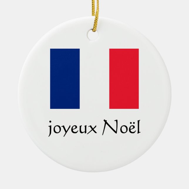 Feliz Natal Enfeite Francês (Frente)
