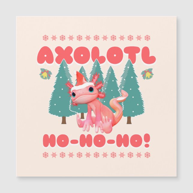 Feliz Natal Engraçado Axolote Ho-Ho-Ho! (Frente)