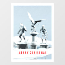 Feliz Natal. Esculturas de gelo monstruosas