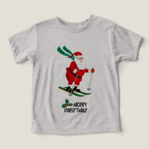 Feliz Natal Esquiando Papai Noel Férias de invern