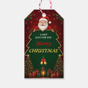 Feliz Natal Etiquetas de Presente do Papai Noel Ed