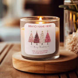 Feliz Natal | Etiquetas de Velas de Árvores de Nat