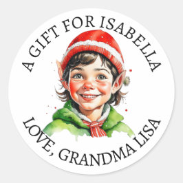 Feliz Natal | Etiquetas para presentes de garotinh