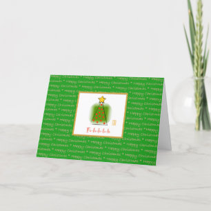 Feliz Natal Fa-la-la-dobra Cartão de Saudação