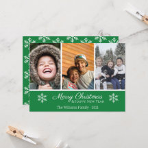 Feliz Natal Família 3 Foto Floco de Neve