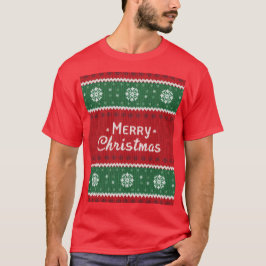 "Feliz Natal Feio Estilo de Suéter T-Shirt"