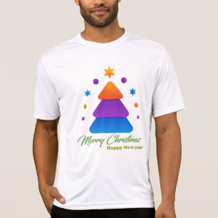 Feliz Natal Feliz Ano Novo Camiseta Masculina Spor