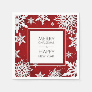 Feliz Natal/Feliz Ano Novo Guardanapo de Papel par
