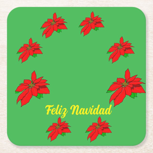 Feliz Natal Feliz Navidad Porta-Copos de Papel (Frente)