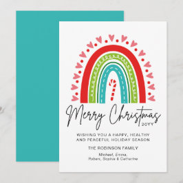 Feliz Natal Festivo Arco-Íris Doce Coração