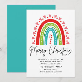 Feliz Natal Festivo Arco-Íris Doce Coração
