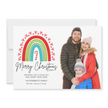 Feliz Natal Festivo Rainbow Candy Cane Foto