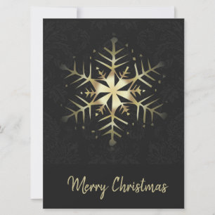 Feliz Natal Floco de Neve Dourado