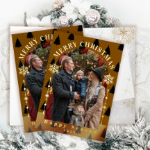 Feliz Natal Flocos de Neve Castanho Foto