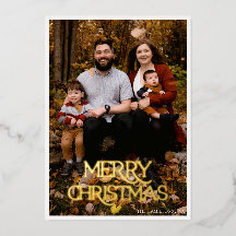 Feliz Natal Folha Dourada Listra Preta e Branca