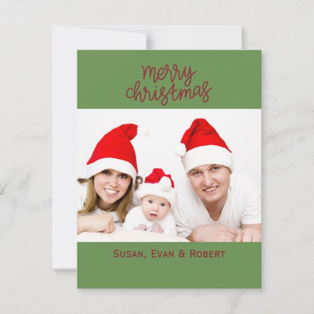 Feliz Natal - Foto da Família com Nomes (Frente)