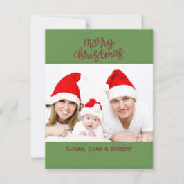 Feliz Natal - Foto da Família com Nomes