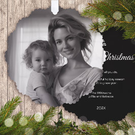 Feliz Natal Foto de Natal Moderno | Preto