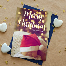 Feliz Natal Foto Dourada