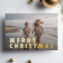 FELIZ Natal Foto Moderno Dourado