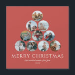 Feliz Natal Fotos Frigoríficas Magnet<br><div class="desc">Os cartões de saudação que seus amigos e família guardarão e aproveitarão por anos! Não pode escolher apenas uma ou duas das suas fotos de família favoritas? Esses ímãs de geladeira x 5, 25 pol têm espaços reservados para 10 de suas fotos favoritas, nome da família e ano. As fotos...</div>