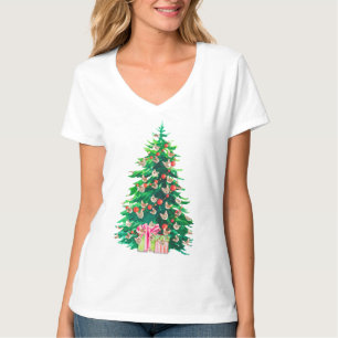 Feliz Natal Gato Camisa Mãe - Árvore Engraçado!