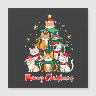 Feliz Natal Gato Divertido Natal Gatinho Árvore de