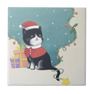 Feliz Natal: Gato Ilustra Arte