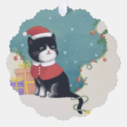 Feliz Natal: Gato Ilustra Arte