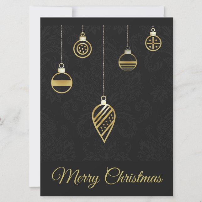 Feliz Natal Geometria Dourada Decorativa (Frente)