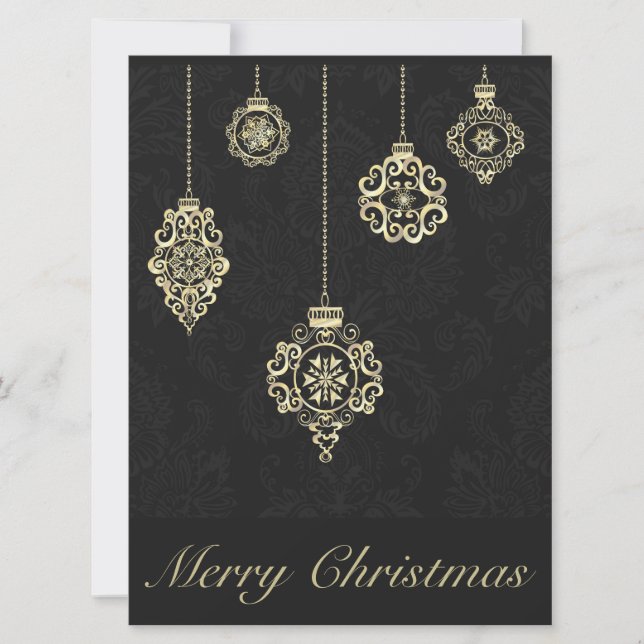 Feliz Natal - Geometria Rosa Dourada Decorativa (Frente)