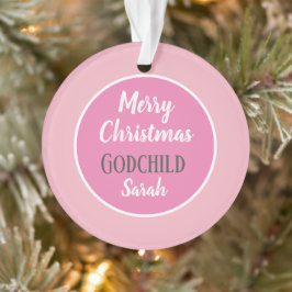 Feliz Natal Godchild personalizado ornamento