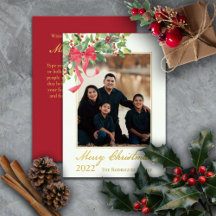 Feliz Natal Holly e Berry Greenery Foto Foi