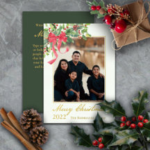 Feliz Natal Holly e Berry Greenery Foto Foi