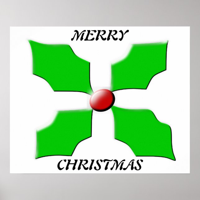Feliz Natal Holly Poster (Frente)