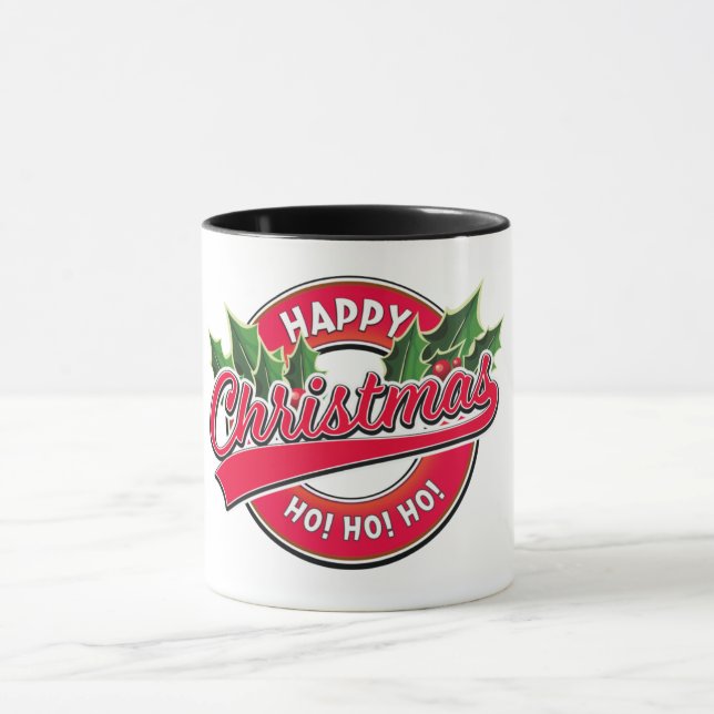 Feliz Natal Hu! Hu! Hu! Caneca (Centro)