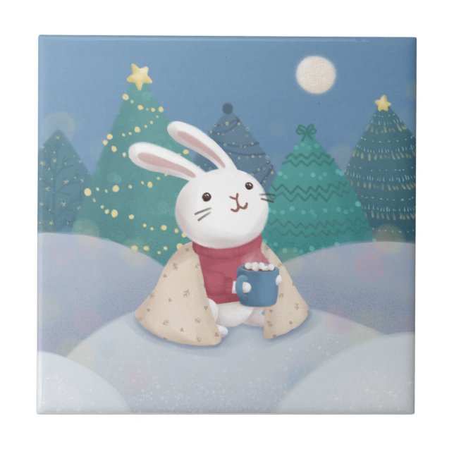 Feliz Natal: Ilustração Coelhinha (Frente)