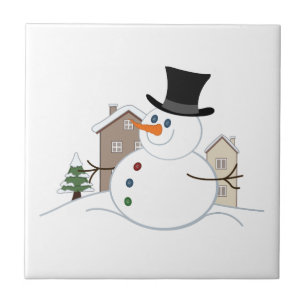 Feliz Natal - Ilustração do Homem de Neve