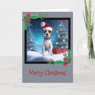 Feliz Natal Jack Russel Terrier - Cartão de Saudaç