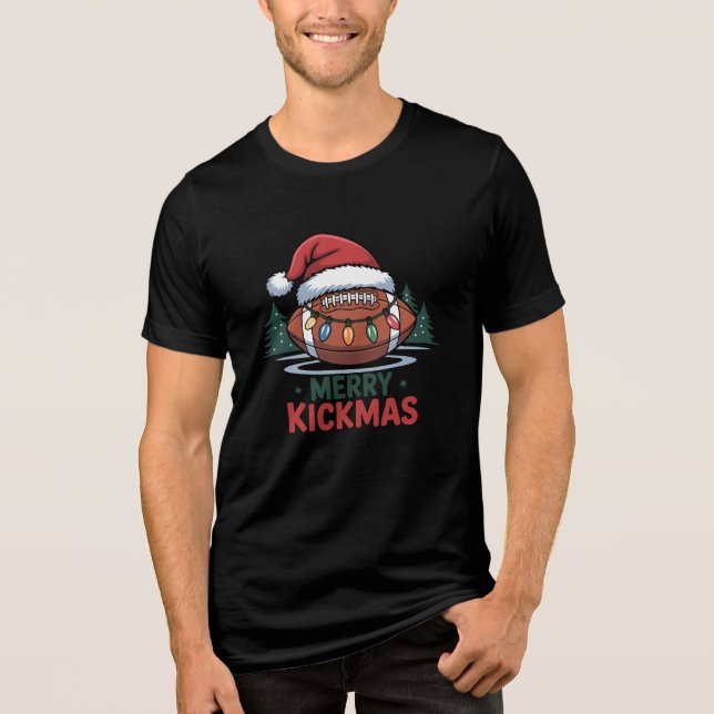 Feliz Natal Kickmas Design de Futebol de Natal (Frente)