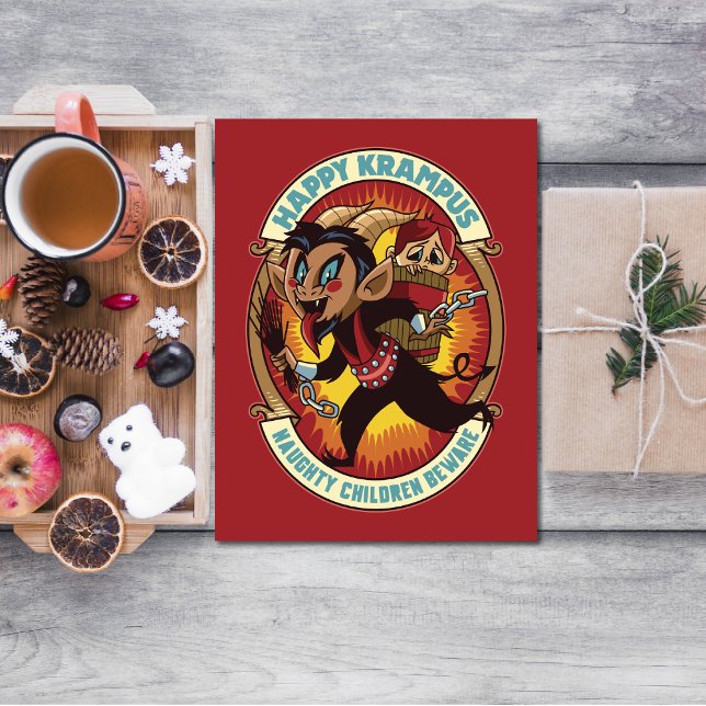 Feliz Natal Krampus Malvado Crianças Cuidado (Criador carregado)