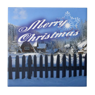 Feliz Natal - Linda Cabine de Log na Neve