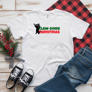 Feliz Natal Mães Felinas Camiseta Vermelha Diverti
