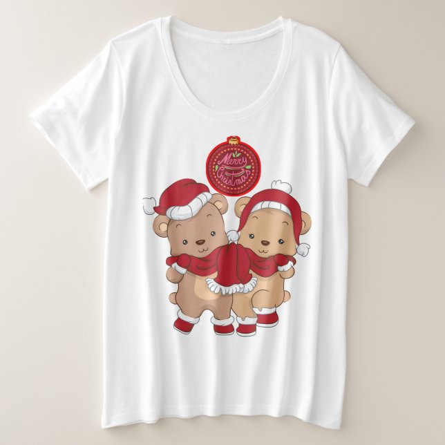 Feliz Natal Mais Design de Camisa T Tamanho (Frente do Design)