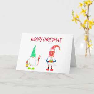 FELIZ NATAL/MELHOR ANO NOVO GNOMOS CARTÃO