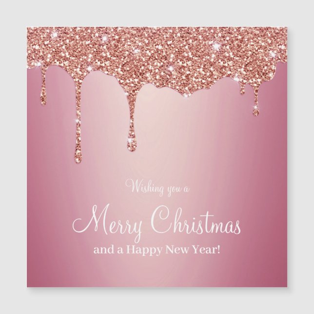 Feliz Natal Melting Girly Pink Sparkles (Frente)