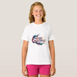 FELIZ NATAL MENINAS CAMISA BÁSICA