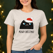 Feliz Natal Meowy Gato Preto Engraçado